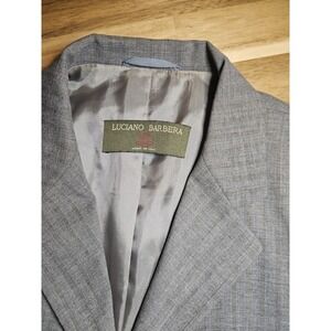 Luciano Barbera Womens 2 Piece Suit Jacket EU 44 US 10 Pants 42 Wool Italy Brown